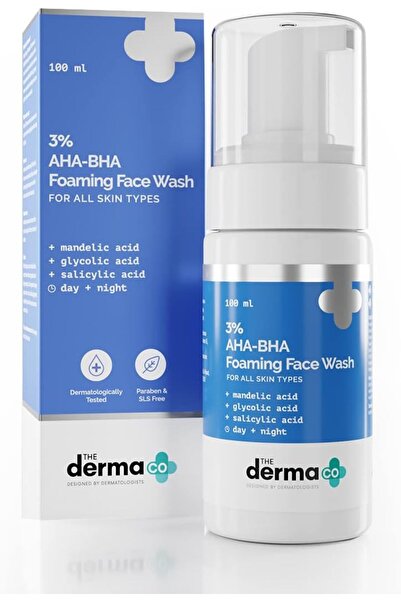 The Derma Co غسول الوجه الرغوي 3% AHA-BHA 100 مل