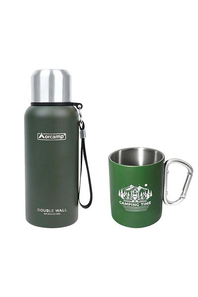 Orcamp Steel Thermos 0.50 Lt Green Out-5000 Steel Cup Green Orc-066-A3