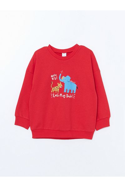 LC Waikiki Crew Neck Printed Baby Boy Sweatshirt