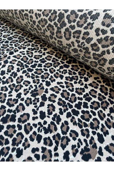 iki iplik Φανταχτερό ύφασμα με στάμπα Leopard |   Πλάτος 160 cm