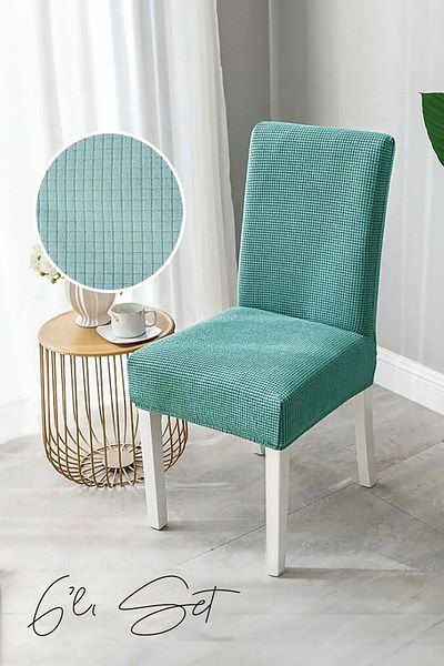 Tor Store Σετ 6 Καλύμματα Καρέκλας Κάλυμμα Lycra Ελαστικό Αντιολισθητικό Προστατευτικό Καρέκλας και Διακοσμητικό Κάλυμμα