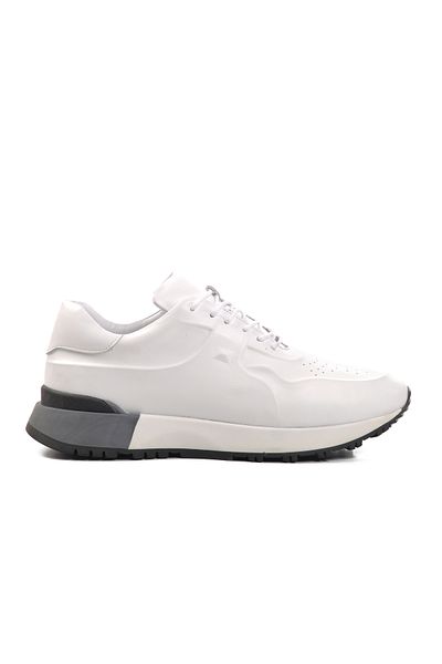 AYAKMOD Ανδρικά παπούτσια casual - Λευκό, Γνήσιο δέρμα, Premium 492 M