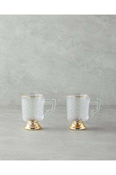 English Home Trophy Shine Gold Glass - 2 Pack 325 ml Mug