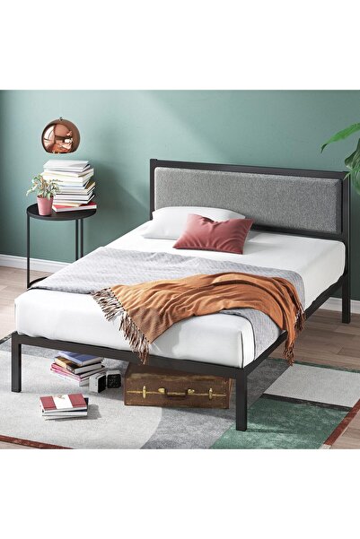HFT HOME Metal Karyola, Defne Kumaş Başıklı Metal Karyola Renk seçenekli, Çift Kişilik