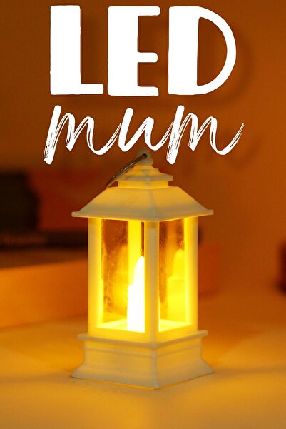 Telvesse Led Mum Mini Dörtgen Tip Pil Dahil Dumansız Alev Ledli Yapay Dekorat...