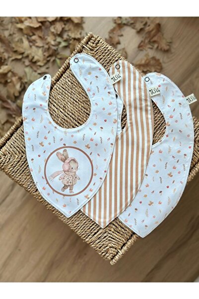 Asu Baby&Kids Mix&Match 3-Pack Organic Cotton Bib Pompom