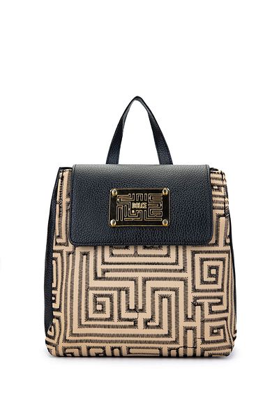 Dolce Women's Vegan Beige/Black Backpack