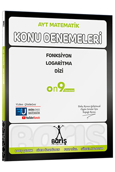 Barış Yayınları AYT Matematik Fonksiyon Logaritma Dizi Konu Denemeleri / Barı...