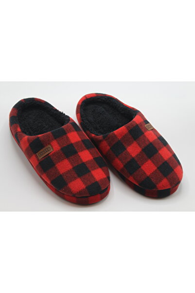 fluffy Fleece Plaid/Camouflage Printed, Plush Inside, Thick and Non-Slip Sole Men's Home Slippers