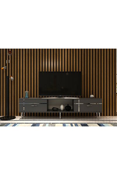 cantek dizayn LİNECT  TV SEHPASI ANTRASİT-GÜMÜŞ