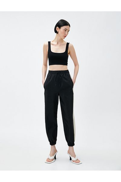 Koton Jogger Parachute Trousers with Side Stripes