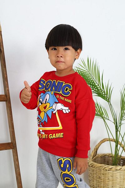 My Kids Wear Boy's Set - Character Patterned Top and Bottom Set