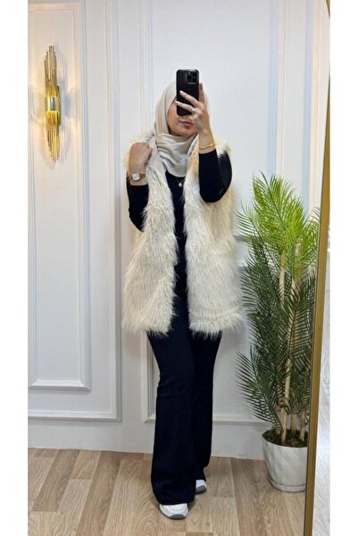 Tebrikler tekstil New Season Women's Winter Fashionable and Modern Vest Suitable for Special Occasions Model Z0008