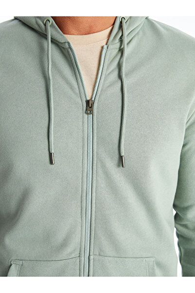 LC Waikiki Λαμπερές επιλογές από το Shining Store |   Ανδρικό φούτερ με κουκούλα με μακρύ μανίκι με χοντρό φερμουάρ