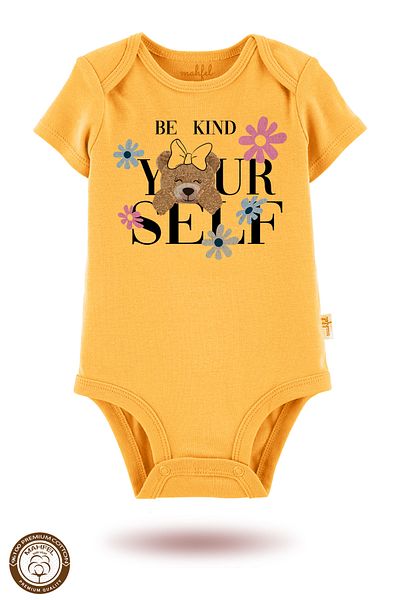 MAHFEL 2-Piece 100% Cotton Organic Printed Snap Fastener Baby Bodysuit