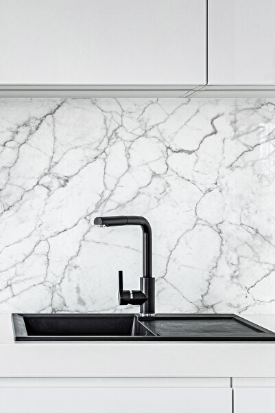 DECORIO HOME Yapışkanlı Folyo - Mutfak Tezgah Arası Kaplama -  Duvar - Fayans - Banyo - Kaplama Folyosu