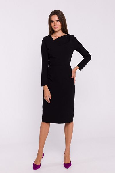 Stylove Rochie creion cu decolteu asimetric