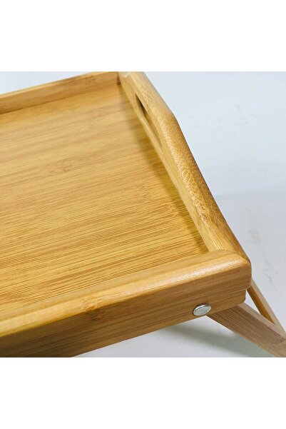 Homelux Serving tray with foldable legs, bamboo, 50x30x23, natural