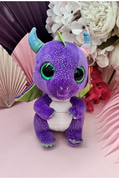 TY Beanie Boos Laurel Purple Dragon Plush 15 cm