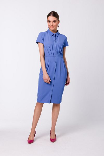 Stylove Rochie camasa cu nasturi si guler