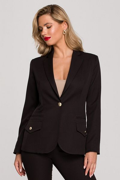 Makover Elegant blazer with decorative buttons