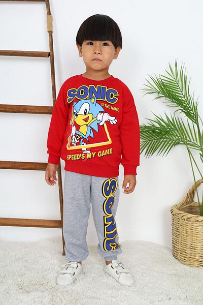 My Kids Wear Boy's Set - Character Patterned Top and Bottom Set