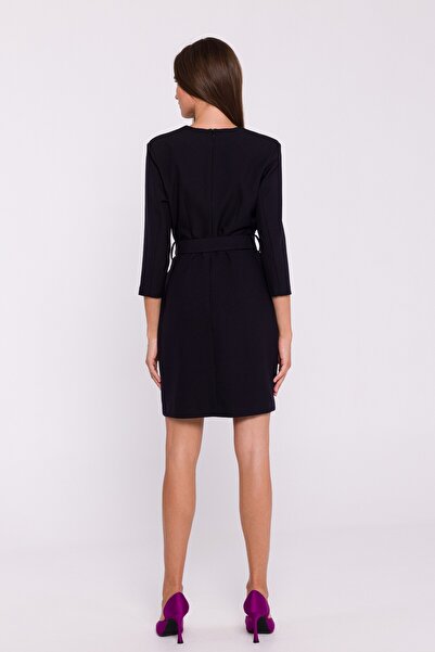 Stylove A simple dress with a waist belt