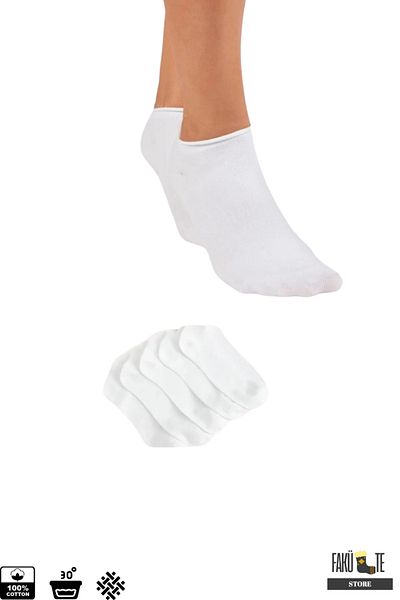 Fakülte Store الجوارب البيضاء كعب الجوارب