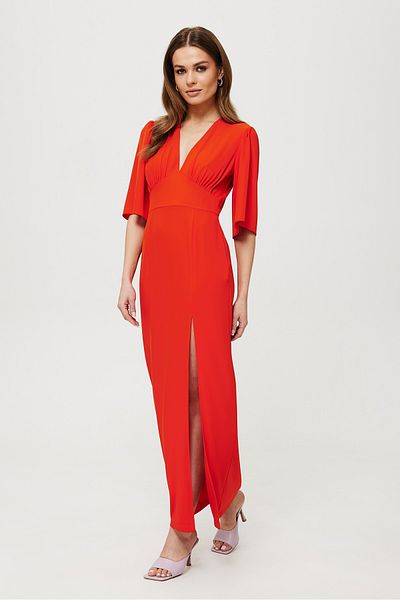 Makover Rochie maxi cu fanta pe picior