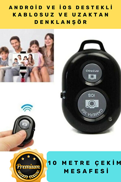 Bluetooth Selfie Kumandası Android iOS Destekli Kolay Eşleme 10 Metre Çekim Hafif Taşıma Ergonomik