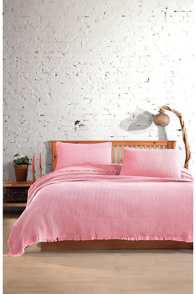 destinyhometex 100% Cotton Waffle Double Bedspread 230X250