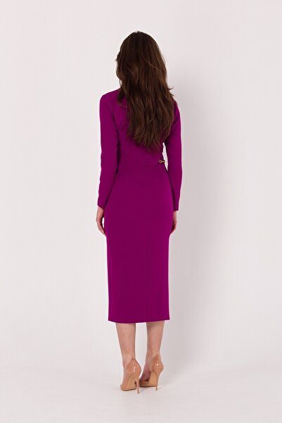 Makover Asymmetrical neckline dress