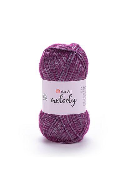 Yarnart Melody - Γυαλιστερό Χειροποίητο Νήμα Πλεξίματος Μωβ-883