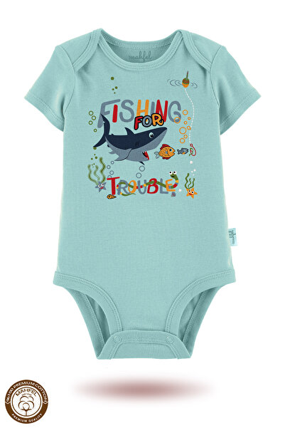 MAHFEL 2-Piece 100% Cotton Organic Printed Snap Fastener Baby Bodysuit