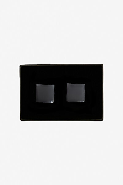 ALTINYILDIZ CLASSICS Erkek Siyah Metal Kol Düğmesi