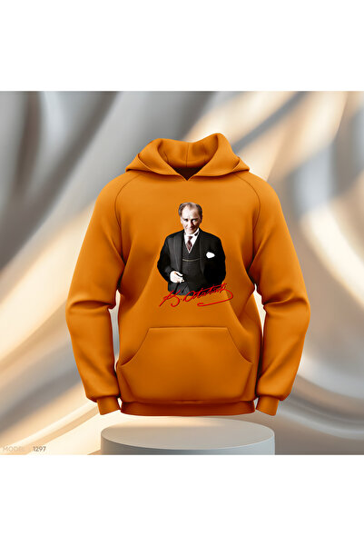 Gölge Store Ataturk & Signed Slimfit Hooded Hoodie Men's Women's Sweatshirt
