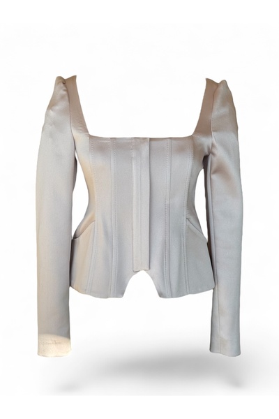 MODA Toz pembe saten ceket