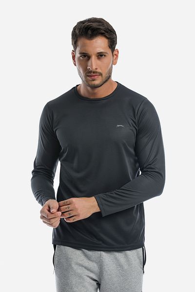Slazenger Σκούρο γκρι ανδρικό μπλουζάκι Odın I