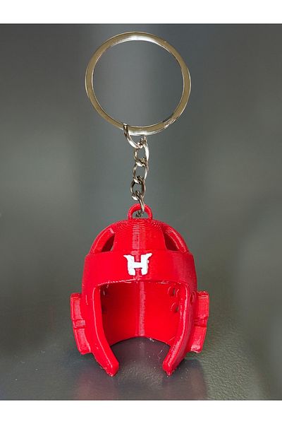hakuof Taekwondo Taekwondo Plastic Keychain Keyring - Helmet Head Guard Helmet