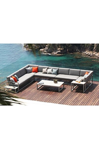 Passion Milano Özel Tasarım Dekoratif Dış Mekan L Köşe Koltuğu Havuz Başı Bah...