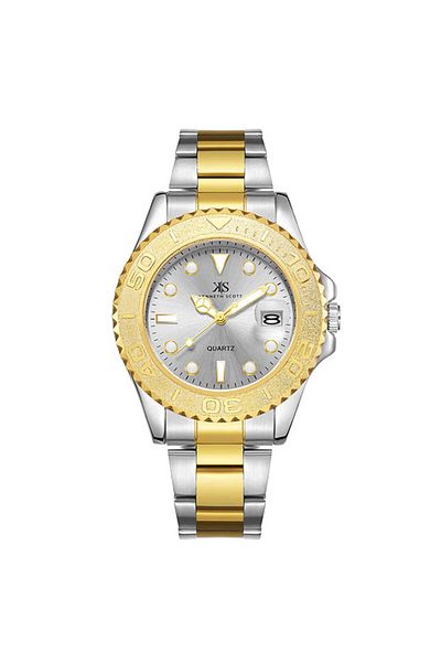 Kenneth Scott Men's Analog White Dial Watch - K23022-TBTW