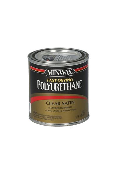 Minwax ملمع الخشب سريع الجفاف من مادة البولي يوريثين، 8 أونصة سائلة.