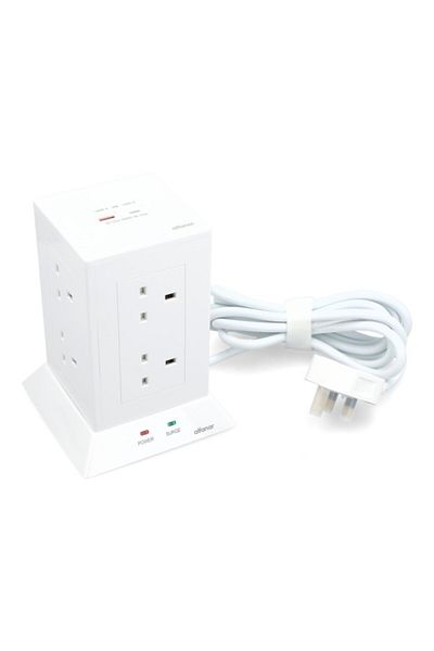 Alfanar برج تمديد طاقة متين مكون من 8 مقابس ومنفذين USB بطول 3 أمتار