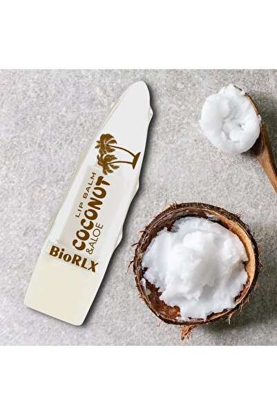 BioRLX Dudak Balmı Aloe Vera Hindistan Cevizi Renksiz Yoğun Nemlendirici Parlatıcı Dudak Bakım 3,5 G