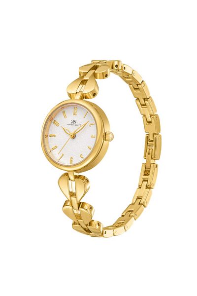 Kenneth Scott Women's Analog White Dial Watch - K23504-GBGW