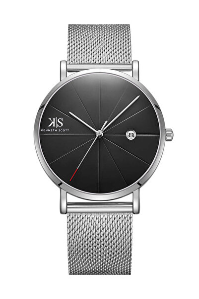 Kenneth Scott Men's Analog Black Dial Watch - K22013-SMSB