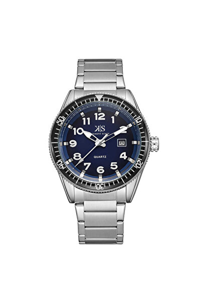 Kenneth Scott Men's Analog Dark Blue Dial Watch - K23028-SBSN