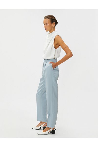 Koton Zigarettenhose, Taschenfalte, Modalmischung
