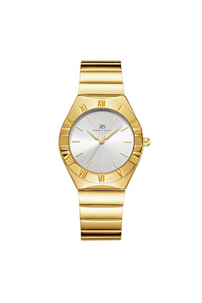 Kenneth Scott Women's Analog White Dial Watch - K24506-GBGW
