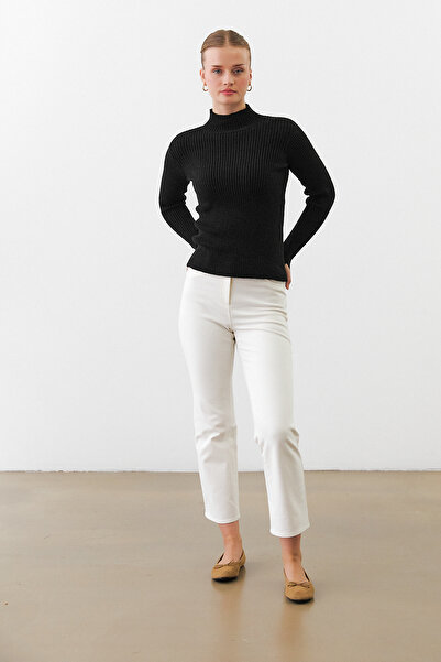 urban focus Half Fisherman Sweater with Slit Detail